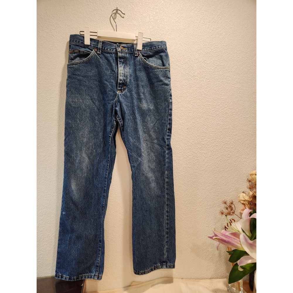 Vintage‎ Lee Men's High Rise Straight Leg Jeans M.P. YKK 90s Denim 32x30